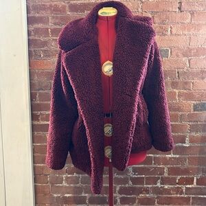 Free People Oversize Teddy Jacket, S